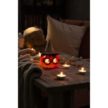 St. Morritz Harry Potter Halloween Pumpkin Masa Lambası Çalışma Lambası Mumluk Tealigh Kokusuz Mum