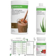 Herbalife 3lü Set - Çikolata Shake Ahududu Aroma Çay Aloe Vera Diyet Listesi