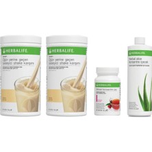 Herbalife Vanilya Shake 2 Adet Ahududu Çay 50 Gr. Aloevera