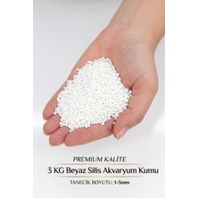 Barış Bazalt Doğaltaş 3 kg Beyaz Silis Akvaryum Kumu 1-3 mm Dolamit Akvaryum Kumu Tatlı Su ve Dekoratif Akvaryum Için