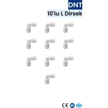 Water Global Su Arıtma Cihazı Quick L Dirsek 10 Adet 1/4'' Hızlı Bağlantı Filtre Hortum Aparatı Kapalı Kasa