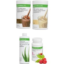 Herbalife 1 Çikolotalı Shake1 Vanilya  1 Aloe 1 Ahududulu 50 gr Çay
