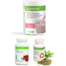 Herbalife Set Ahududu Beyaz Çikolata Shake 100 gr Klasik Çay Thermo Complete