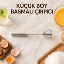 Küçük Boy Basmalı Çırpıcı El Tipi Manuel Yumurta Çırpıcı Karıştırıcı Mutfak Aparatı Sariva Home