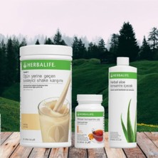 Herbalife Ekonomik Set / Vanilya Shake 550 Gr. - Aloe 473 Ml.. - Şeftali Çay 50 gr