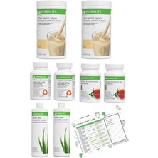 Herbalife 2'li Eko Set 2 Vanilya Shake + 2 Klasik Çay + 2 Thermo + 2 Aloe Vera + Diyet Listesi Hediye