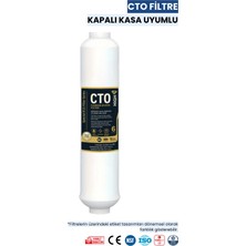 Water Global Su Arıtma Filtresi Cto Karbon Blok 5 Mikron Kapalı Kasa Uyumlu 12'' Inline Klor Tat Koku Giderici