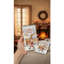 Pink Swan Craft Vintage Christmas Wishes Boyama Kitabı - Çanta / Cep Boy - 10X20 cm