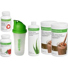 Herbalife Full Set 4 Shaker Hediyeli 2 Çikolata Shake 100GR Klasik Çay Aloe Thermo HEK1061