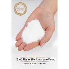 Barış Bazalt Doğaltaş 3 kg Beyaz Silis Akvaryum Kumu 0.5 mm Ince Taneli Doğal Akvaryum Kumu Tatlı Su ve Bitkili Akvaryum Için