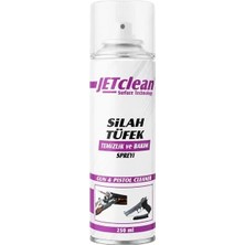 Motto Ticaret Jetclean 250ML Silah ve Tüfek Temizlik Bakım Spreyi 4'ü 1 Arada Koruyucu Yağ ve Pas Sökücü
