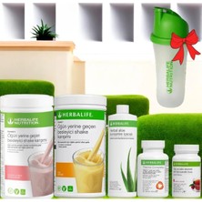 Herbalife Shaker  Hızlandırılmış Set 1 Ahududulu 1 Muzlu Formül 1 Shake 1 Aloe 1 Ahududu Çay 1 Thermo