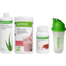 Herbalife Başlangıç Seti 15 1 Ahududu Shake x Şeftali 50 gr Çay x Aloe Konsantre Içecek x Shaker
