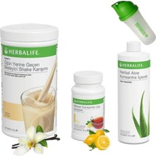 Herbalife 3'lü Set Shake, Çay ve Aloe İçeren Shaker ile Besleyici Ürünler Seti