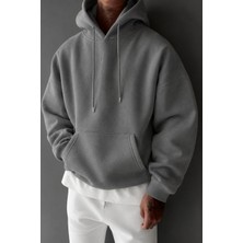 Tarz Cool Regular Kapüşonlu Sweatshirt Erkek Unisex 3 Iplik Şardonlu %100 Pamuk Basic Hoodie