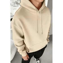 Tarz Cool Regular Kapüşonlu Sweatshirt Erkek Unisex 3 Iplik Şardonlu %100 Pamuk Basic Hoodie