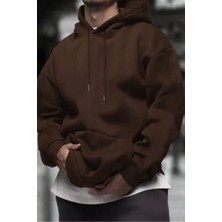 Tarz Cool Regular Kapüşonlu Sweatshirt Erkek Unisex 3 Iplik Şardonlu %100 Pamuk Basic Hoodie