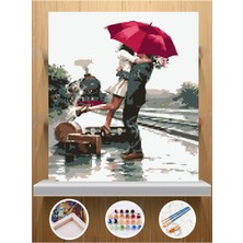 Sepetly Sayılarla Numaralı Boyama Hobi Seti 30X40 cm - Fırça ve Akrilik Boya Dahil Kendin Yap Tuval Tablo
