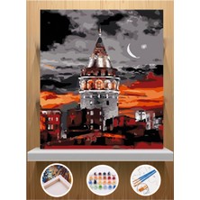 Sepetly Sayılarla Numaralı Boyama Hobi Seti 30X40 cm - Fırça ve Akrilik Boya Dahil Kendin Yap Tuval Tablo