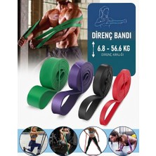 Gus Company 208 cm 4'lü Set Pilates Jimnastik Lastiği Egzersiz Yoga Direnç Bandı (Hafif, Orta, Orta Ağır ve Ağır Direnç Lastiği)