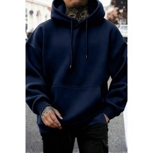 Tarz Cool Regular Kapüşonlu Sweatshirt Erkek Unisex 3 Iplik Şardonlu %100 Pamuk Basic Hoodie