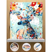 Sepetly Sayılarla Numaralı Boyama Hobi Seti 40X50 cm - Fırça ve Akrilik Boya Dahil Kendin Yap Tuval Tablo