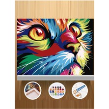 Sepetly Sayılarla Numaralı Boyama Hobi Seti 40X50 cm - Fırça ve Akrilik Boya Dahil Kendin Yap Tuval Tablo