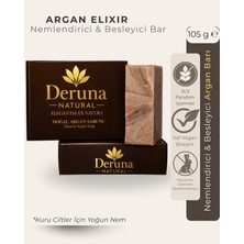 Deruna Natural Argan Sabunu | +5 Doğal Yağ Destekli Besleyici Bakım | Soğuk Proses 105G