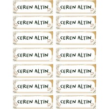 Atatuğ Hediyelik Kişiye Özel 14 Adet Vintage Harita Temalı Kitap Etiketi - A4 Parlak Kuşe Sticker
