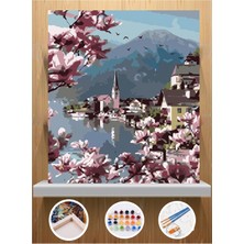 Sepetly Sayılarla Numaralı Boyama Hobi Seti 30X40 cm - Fırça ve Akrilik Boya Dahil Kendin Yap Tuval Tablo