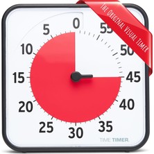 Happy Trend Tıme Tımer Orijinal Medium 19X19CM - 60 Dakika Görsel Analog Zamanlayıcı Saat - Isteğe Bağlı Akustik Alarm (Ses Kontrolü) Yüksek Sesli Tıklama Yok; Zaman Yönetimi Cihazı (Siyah)