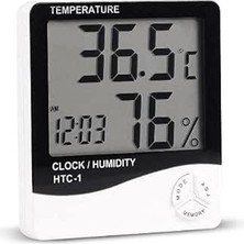 Happy Trend Wellhise Htc-1 Dijital Termometre Sıcaklık ve Nem Ölçer Higrometre Masa Alarm