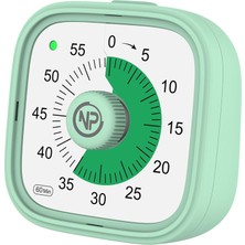 Happy Trend Npo Mutfak,ders,yemek Için 60DK Analog Alarm Zamanlayıcı,pomodoro Öğrenci Motivasyon Saati (Yeşil)
