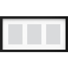 IKEA Modern Siyah Ahşap Fotoğraf Çerçevesi 55X28 cm - Duvar/masa Üstü Dekoratif Resim Çerçevesi - Şık Tasarım