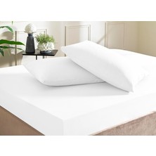 Taç King Size Fitted Çarşaf Seti Beyaz