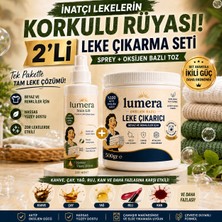 Lumera 2'li Leke Çıkarıcı Seti | Oksijen Bazlı Leke Çıkarıcı Toz 500 gr + Premium Leke Çıkarıcı Sprey 250 ml | Beyaz ve Renkliler Için | Zorlu Lekelerde Etkili