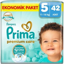 Prima Bebek Bezi Premium Care 5 Numara 42 Adet Ekonomik Paket