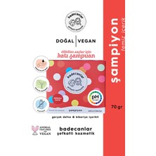Badecanlar Şefkatli Kozmetik Dökülen Şaçlar Için Defne ve Biberiye Içeren Bitkisel Doğal Katı Şampuan 70GR