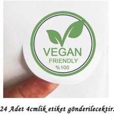 Tasarı Mağazası 24 Adet 4 cm Vegan Friendly Baskılı Mat Ince Kağıt Etiket Sticker