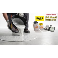 Bars Arge Toptan Granit Görünümlü Zemin Kaplama Likit Kaydırmaz Derzsiz Parlak 4.2 kg Ivora/kırık Beyaz