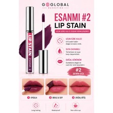 Esanmı Lip Stain #2 Cool Rose Soyulabilir Kalıcı Dudak Renklendirici – Bulaşma Yapmayan Peel Off Lip Tint 2,5 ml