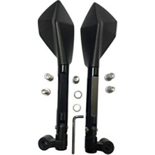 Espada TVS RAIDER 125 UYUMLU MODİFİYE AYNA TAKIMI SİYAH CNC KESİM