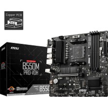 MSI B550M PRO-VDH AM4 DDR4 4400(OC) HDMI DP VGA  M.2 USB3.2 MATX Anakart