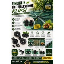 Munico 500 Adet Fındık Hasat Filesi Birleştirme Klipsi File Aparatı Bahçe Düşen Fındıklar Toplama Pratik