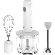Omrs Store Kiwi KC-8219H 500W Beyaz El Blender Seti Paslanmaz Çelik Bıçaklı 500 ml Hazne