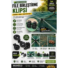 Munico 500 Adet Fındıklık File Klipsi Hasat Filesi Birleştirici Sabitleme Aparatı Bahçe File Birleştirici