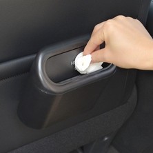 Munico 2 Adet Asılabilir Araç Çöp Toz Kutusu Saklama Kutusu Siyah Abs Kare Basmalı Tip Çöp Kutusu Oto Iç