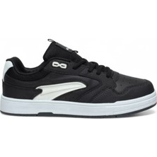 Clodi Street Vibe Erkek Retro Court Sneaker - Deri Görünümlü Günlük Şehir ve Yürüyüş Spor Ayakkabı Siyah Beyaz