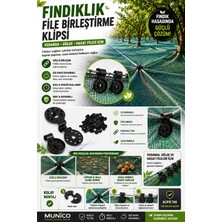 Munico 1000 Adet Fındıklık Filesi Sabitleme Klipsi File Birleştirici Aparat Hasat Filesi Gölgelik Filelik