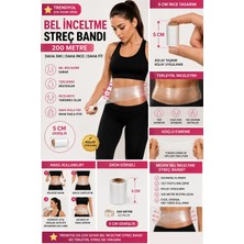 Munico Profesyonel Bel Sarma Streç Film 5 cm x 200 Metre Vücut Sarma Terleme Bandı Spor Fitness